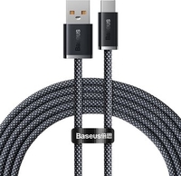 Кабель Baseus Dynamic Series Fast Charging Data Cable 100W USB Type-A - USB Type-C (2 м, серый) - фото