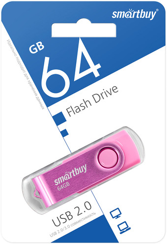 USB Flash SmartBuy Twist 64GB (розовый) - фото