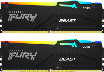 Оперативная память Kingston FURY Beast RGB 2x8ГБ DDR5 6000МГц KF560C40BBAK2-16 - фото