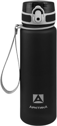 Бутылка для воды Арктика 720-500-BKM 500мл (черный) - фото