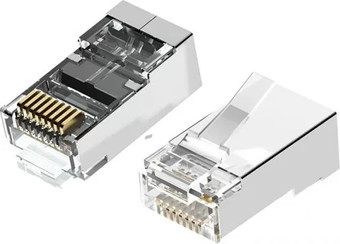 Коннектор Vention IDCR0-10 RJ45 - RJ45 (10 шт.) - фото