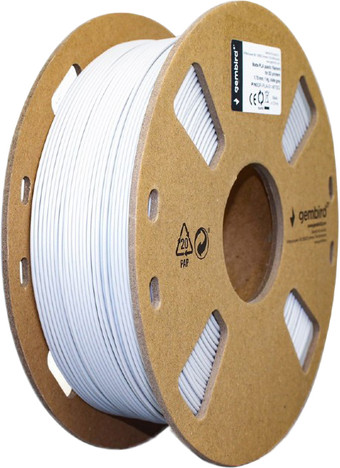 Пластик Gembird PLA 1.75 мм 1000 г (матовый светло-серый) - фото