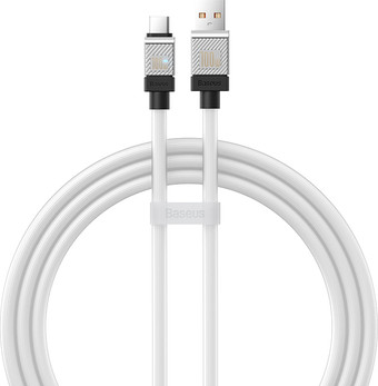 Кабель Baseus CoolPlay Series Fast Charging Cable 100W USB Type-A - USB Type-C (1 м, белый) - фото