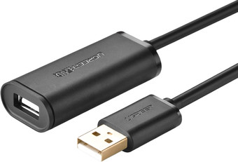 Кабель Ugreen US121 10319 USB Type-A - USB Type-A (5 м, черный) - фото