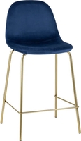 Стул Stool Group Валенсия SN полубарный OS-001CB HLR-64 (велюр синий/ножки золото) - фото