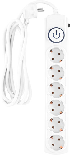 Сетевой фильтр IPPON BK-6-EU-5-16-W (5м, 6 розеток, белый) - фото