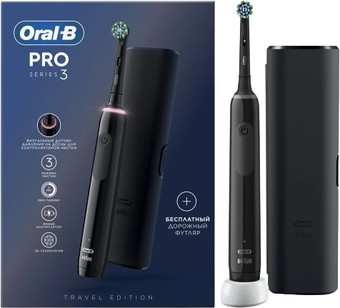 Электрическая зубная щетка Oral-B PRO Series 3 3500 D505.513.3X (черный) - фото