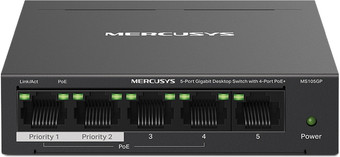 Неуправляемый коммутатор Mercusys MS105GP - фото