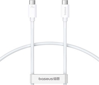 Кабель Baseus Superior Series 2 USB4 Full-Function Fast Charging Cable 240W USB Type-C - USB Type-C (1 м, белый) - фото