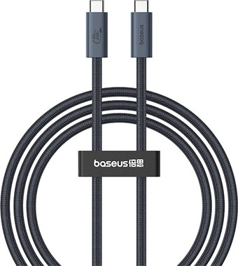 Кабель Baseus Flash Series 2 USB4 Full Featured Data Cable 240W USB Type-C - USB Type-C (1 м, черный) - фото
