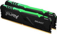 Оперативная память Kingston FURY Beast RGB 2x32ГБ DDR4 3200 МГц KF432C16BB2AK2/64 - фото