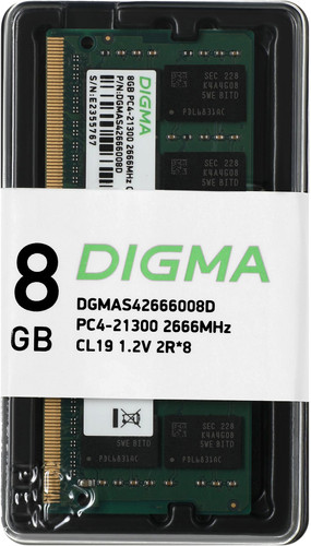 Оперативная память Digma 8ГБ DDR4 SODIMM 2666 МГц DGMAS42666008D - фото