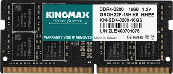 Оперативная память Kingmax 16ГБ DDR4 SODIMM 3200 МГц KM-SD4-3200-16GS - фото