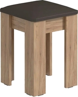 Табурет Атлант-Мебель Лаки тип 1 (дуб крафт золотой/экокожа коричневый) - фото