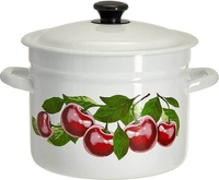 Кастрюля КМЗ Вишневый сад 41804-182/6-У4 (белый) - фото