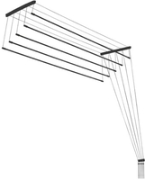 Сушилка для белья Comfort Alumin Group Потолочная 5 прутьев Black Diamond 120 см (алюминий) - фото