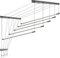 Сушилка для белья Comfort Alumin Group Потолочная 5 прутьев Silver Star 180 см (алюминий) - фото