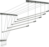 Сушилка для белья Comfort Alumin Group Потолочная 5 прутьев Silver Style 220 см (алюминий) - фото