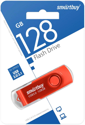 USB Flash SmartBuy Twist 128GB (красный) - фото