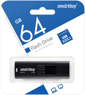 USB Flash SmartBuy Fashion 64GB (черный) - фото