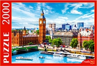 Пазл Рыжий кот Утренний Биг-Бен в Лондоне ПИ2000-3695 (2000 эл) - фото