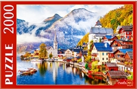 Пазл Рыжий кот Австрия. Гальштат на рассвете ПИ2000-3696 (2000 эл) - фото