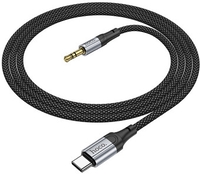 Кабель Hoco UPA26 USB Type-C - Jack 3.5mm (1 м, черный) - фото