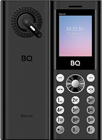Кнопочный телефон BQ-Mobile BQ-1858 Barrel (черный/серебристый) - фото