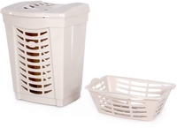 Корзина Полесье №1 с крышкой и корзинкой 07626 (слоновая кость) - фото