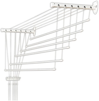 Сушилка для белья Comfort Alumin Лифт универсальное крепление 6x200см (алюминий/белый) - фото