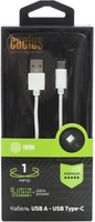Кабель CACTUS USB Type-A - USB Type-C CS-USB.A.USB.C-1 (1 м, белый) - фото