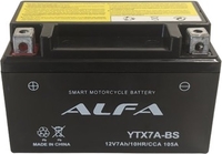 Мотоциклетный аккумулятор ALFA YTX7A-BS (7 А·ч) - фото