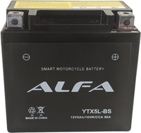 Мотоциклетный аккумулятор ALFA YTX5L-BS (5 А·ч) - фото