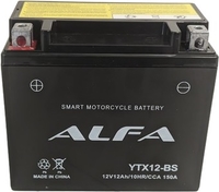 Мотоциклетный аккумулятор ALFA YTX12-BS (12 А·ч) - фото