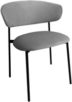 Стул M-City Brandy-X 461MC05468 (светло-серый BM-4 велюр/белый) - фото