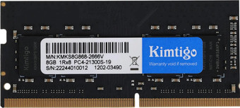 Оперативная память Kimtigo 8ГБ DDR4 SODIMM 2666 МГц KMKS8G8682666 - фото