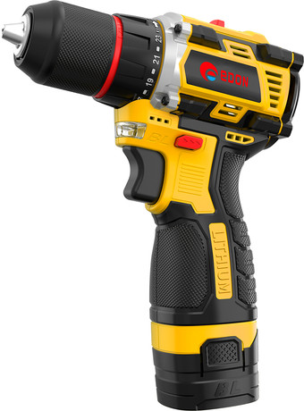 Дрель-шуруповерт Edon AD-16BL (с 2-мя АКБ, кейс, набор оснастки) - фото