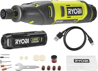 Гравер Ryobi USB Lithium RRT4-120GA15 (с АКБ) - фото