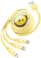Кабель Baseus CB000063 USB Type-A - Lightning/USB Type-C/microUSB (1.1 м, желтый) - фото