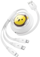 Кабель Baseus CB000063 USB Type-A - Lightning/USB Type-C/microUSB (1.1 м, белый) - фото