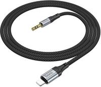 Кабель Hoco UPA26 Lightning - Jack 3.5mm (1 м, черный) - фото