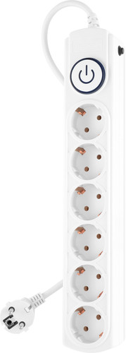 Сетевой фильтр IPPON BK-6-EU-1.8-10-W (1.8м, 6 розеток, белый) - фото