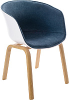 Стул с подлокотниками Mio Tesoro Итри SC-256F (темно-синий/белый) - фото