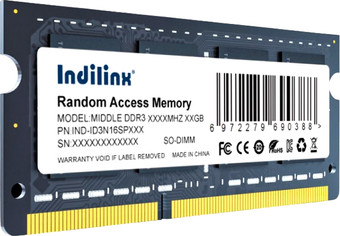 Оперативная память Indilinx 8ГБ DDR3 SODIMM 1600 МГц IND-ID3N16SP08X - фото