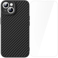 Чехол для телефона Baseus Synthetic Fiber Series для iPhone 15 660157941A (черный/прозрачный) - фото