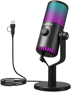 Проводной микрофон Maono DM30 RGB (черный) - фото