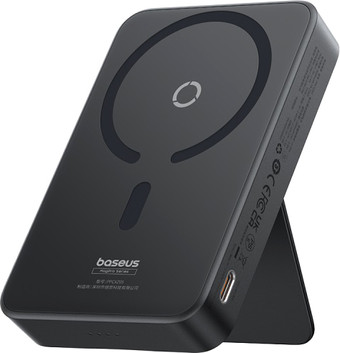 Внешний аккумулятор Baseus MagPro Magnetic Bracket Wireless Fast-Charging Power Bank 20W 5000mAh (черный) - фото
