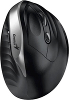 Вертикальная мышь Genius Ergo 8250S (черный/серебристый) - фото