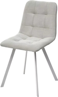 Стул M-City Ричи 688M05747 (H-09 светло-серый велюр/белый) - фото