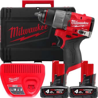 Дрель-шуруповерт Milwaukee M12 FUEL M12FDD2-402X 4933479874 (с 2-мя АКБ 4 Ач, кейс) - фото